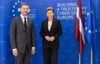 Minister of Foreign Affairs of Latvia, Ms Baiba Braže, and a delegation of high-level cybersecurity officials from Moldova visited ENISA headquarters in Athens