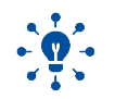 Light bulb surrounded by interconnected nodes, symbolising innovation and knowledge sharing