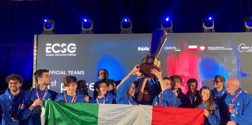Picture of the winning team of the ECSC 2025 - Italy