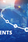 Futuristic image of a city and people working promoting the concept of NIS Investments in essential sectors